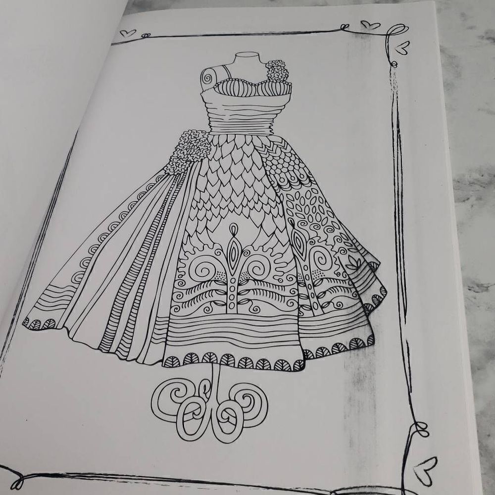 Dresses Advance Coloring Book - Picture 6 of 10